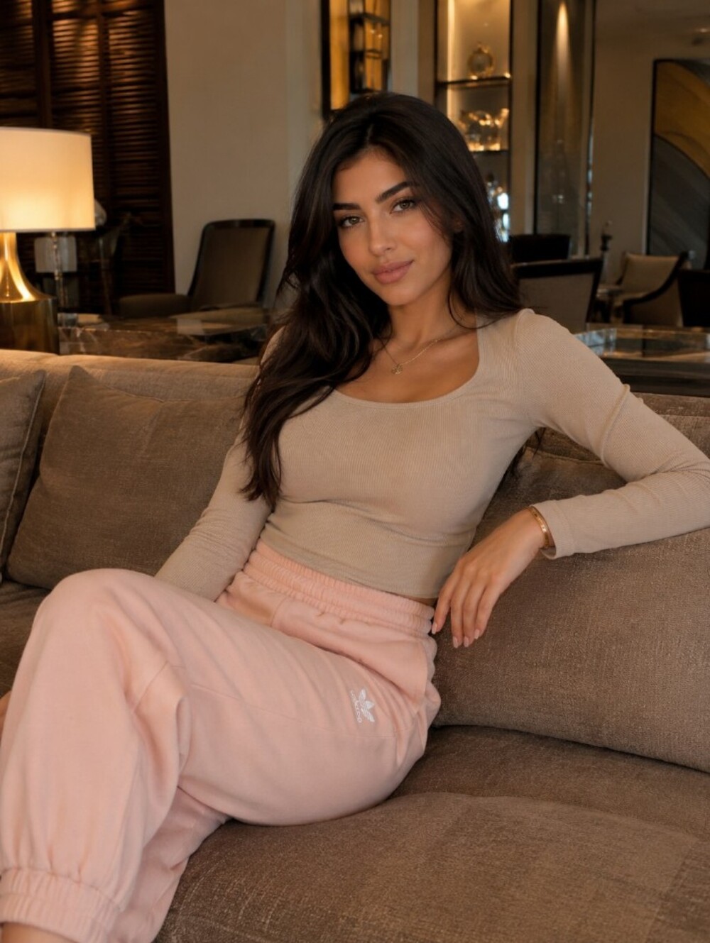 adidas Peach Jogger Pants Large